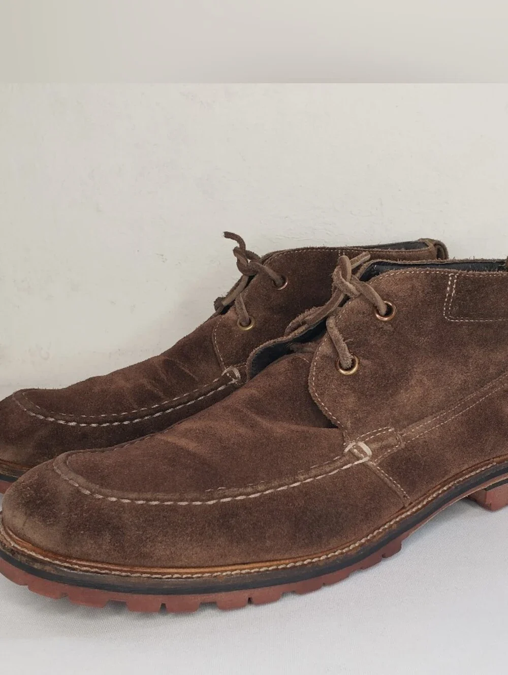 John Varvatos Brown Suede Chukka Boots